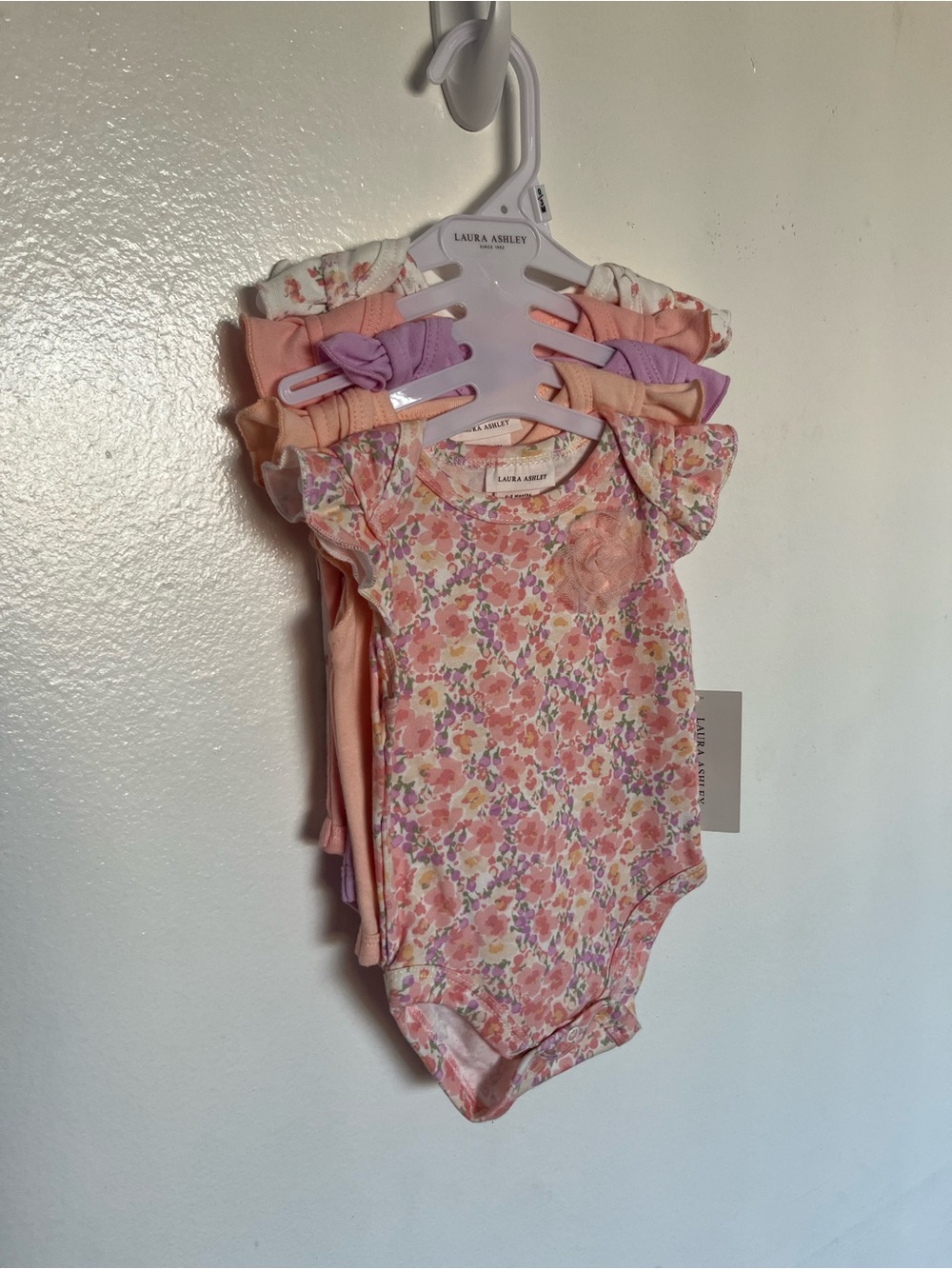 Baby girl Laura Ashley Pink Floral Baby One-Piece 5 Pack